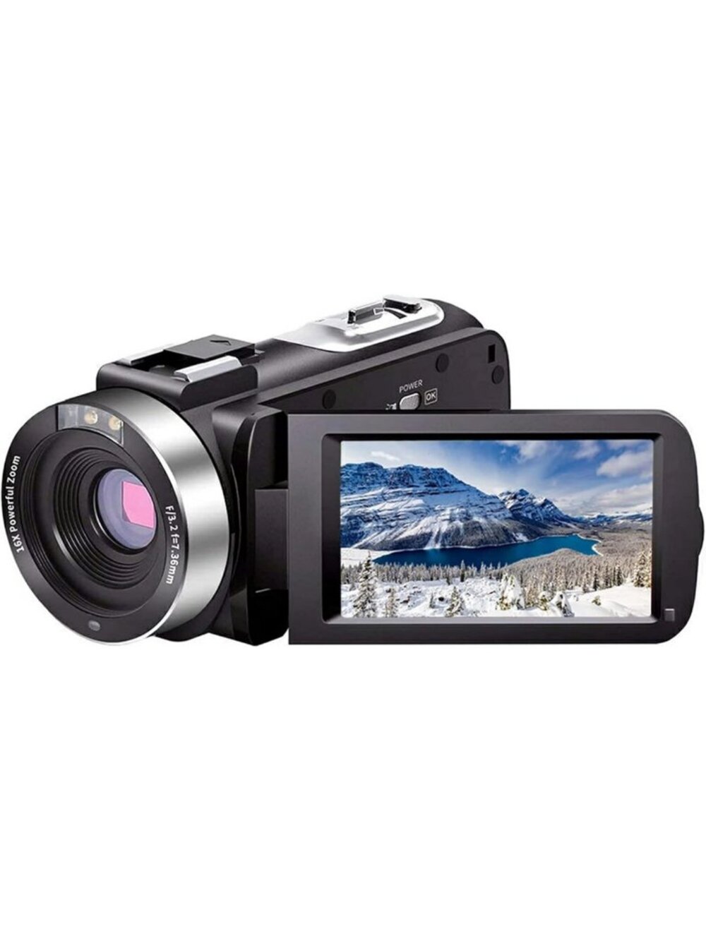 Full HD 1080P Video Camera Camcorder with Night Vision, 16X Zoom & Remote